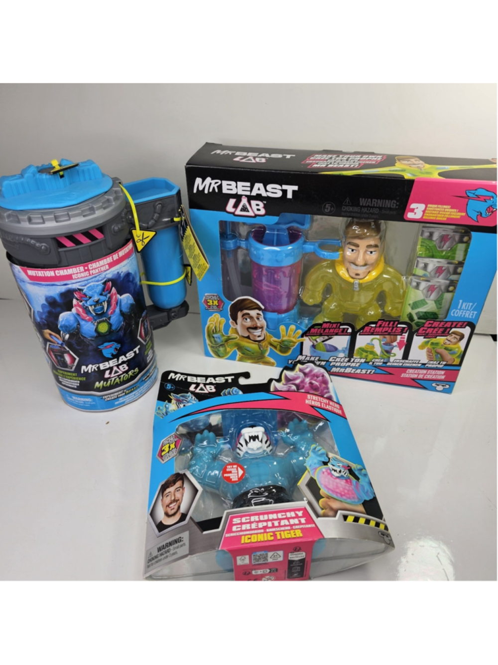 SEALED MrBeast Lab Toy Lot Mutators Iconic Panther Tiger Creation Station NEW